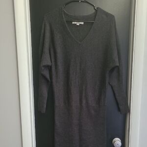 LOFT Charcoal Knit Sweater Dress